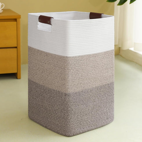 Laundry Hamper 96L Extra Large Cotton Woven Basket with Handles for Living Room, Storage for Pillows, Blankets, Clothes