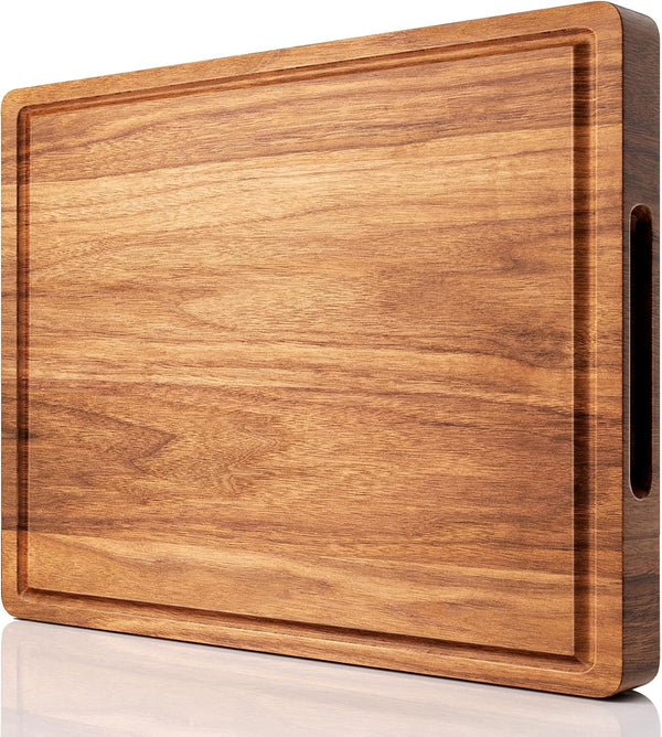 Misawce X-Large Acacia Wood Cutting Board for Kitchen, 20x15x1.2 Inch Reversible Wooden Chopping