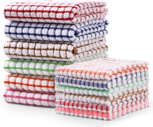 AOTBAT Kitchen Towels and Dishcloths Set, 16 x 25 12 12, Set of