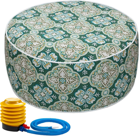 FUNHOME Inflatable Stool Ottoman Footrest with Handle, All Weather Footrest Seat with