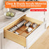 4 4 Pack 11'' 22'' PanPanPal Spice Drawer Organizer, Tier- Amber Acrylic Drawer Seasoning Organizer, Expandable From
