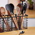 Large Kitchen Utensil Holder, 15.7" x 4.2" x 6.9", 4 Compartments Utensil Caddy for Farmhouse Cooking