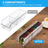 Tea Bag Organizer, Clear Plastic Storage Bin for Tea, Sugar, Coffee, Condiment, and Spice Bags for Countertop