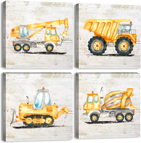 Construction Room Decor for Boys Toddler Boys Room Decor Vintage Car Poster
