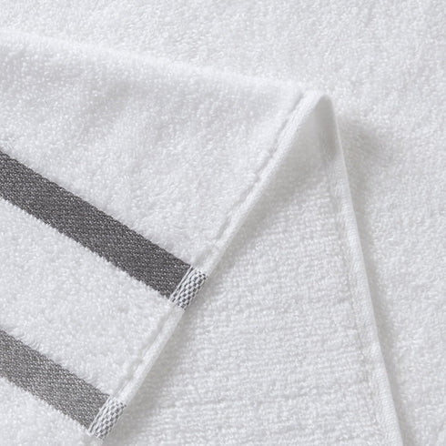 8 Set 8 Comfort Spaces Cotton Piece Bath Towel Striped Ultra Soft Hotel Quality Quick Dry Absorbent Bathroom Shower