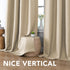 H.VERSAILTEX Linen Blackout Curtain, 96 Inches Long, Thermal Insulated Grommet Drapes, Heather Beige