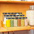 ComSaf 6Pcs 4oz Glass Spice Jars with Metal Lids, 21 Labels, Empty Containers, Square Spice Bottles for Kitchen.