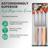 Alfi All-Purpose Knives, Aerospace Precision Pointed Tip, Serrated Steak Knives Set, Made in USA