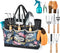 Grenebo Gardening Tools 9-Piece Heavy Duty Garden Hand Tools with Fashion and