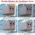 UNUN Window Air Conditioner Covers for Outside, AC Unit Covers Outdoor 25.5W x 17H x 21D Inches