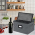 Stemware Storage Cases, Quilted Glassware Storage with Dividers for 12 Red Wine Glasses, Stackable Dark Gray