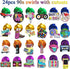 30 pcs 90s Party Decorations Hanging Swirls for Back to 1990's Theme Birthday Party Decor Supplies