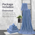 8 Set,2 35x70 Inches 2 4 Pcs Blue Bath Towel Pcs Oversized Towels Pcs Hand Towel Pcs Washcloth Bathroom Towel Quick Qry