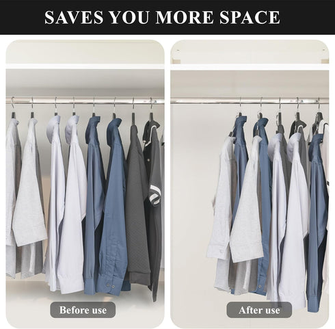 Hanger Connector Hooks – 50-Pack Clothes Hanger Connector Hooks for Closet Organizer