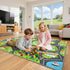 72"x48" City Life Car Play Rugs, Educational and Fun Urban Road Play Mat for Kids, Non-Slip Playmat with Streets