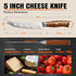 TUO Cheese Knife, Tomato Knife 5.5" - Serrated Blade, High Carbon German Steel, Multi-Use Non Stick Design, Pakkawood