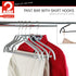 MAWA by Reston Lloyd Silhouette Series Non-Slip Clothes Hanger with Bar & Hook for Pants and Skirts, Set of 5, Silver