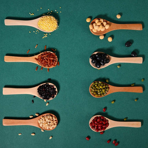 30 3. 5 Inch Pcs Small Wooden Spoons, Mini Wood Natural Spoons for Jars Tasting Condiments Salt Sugar Coffee Tea Honey