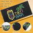 Tiki Bar Mat 6 x 12 Inches, Thick Rubber Non Slip Bar Mat with Fluorescent Pattern for Countertop Entertaining