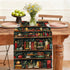 Bookshelf Table Runner,Dining Decor for Kitchen Coffee Table Family Dinners Holiday Parties