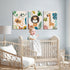 Set 3 12x16in AKWISH Safari Jungle Nursery Wall Decor of - Framed Animal Canvas Wall Art for Baby Room, Toddler Boy