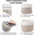 Woven Cotton Rope Plant Basket for 8" Flower Pot - Small Storage Organizer (H7.5 x W8.5)