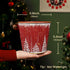 5.9in 4Pcs Putuo Decor Christmas Planters Pots, Small Metal Tin Buckets with Christmas Tree Pattern, Round Galvanized