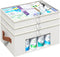 3-Tier Medicine Organizer for Cabinet, Foldable Medicine Storage Box with Clear Cover