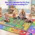 J Rombol 4x6 Kids Road Rug for Playroom, Bedroom, Classroom, Kids Car Rug Play Mat with Alphabet, Car Track