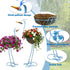 2 Sets J-Fly Pelican Metal Flowers Plant Holders Stand with Coconut Pots, Plants Stand Indoor Flower Pots Outdoor, Room
