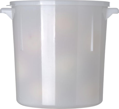 Carlisle FoodService Products 6 Quarts Bain Marie Round Food Storage Container, Plastic, White for Kitchens,