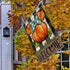 Welcome Fall Pumpkin Decorative House Flag, Autumn Thanksgiving Buffalo Plaid Check Garden Yard Decor