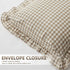 26 26 Inches, Set 2, KKJIAF Ruffle Gingham Pillow Covers x Cotton Plaid Throw Pillow Shams of Linen Feel Ruffled Plaid