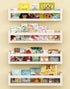 Onlysky Set of 4 Wall-Mounted Kid's Bookshelf - White Floating Nursery Book Shelves