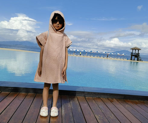 1-5 Hooded Bath Towel for Kids Extra Soft Absorbent Bath Poncho for Years Premium Cotton