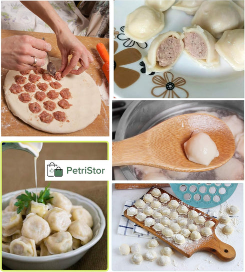 Russian Ravioli Maker Dumplings Mold - Pelmeni Plastic Mold for Siberian Pelmeni Meat - Dumpling Maker Machine