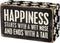 Primitives by Kathy 31145 Paw Print-Trimmed Box Sign, 4 x 2.5-Inches, Happiness Starts with A Wet Nose