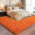 Super Fluffy Rug for Bedroom, 4x6 Feet Modern Shag Orange Area Rugs, Soft Plush Carpet for Kids and Teens