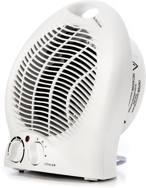 Sohler Portable Electric Fan Heater 1500W with Adjustable Thermostat, Overheat & Tip-Over Protection, ETL Certified,