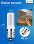 JandCase E17 LED Bulbs, Microwave Oven Light Bulbs, 40 Watt Equivalent Non-Dimmable, Warm White 3000K, 2 Pack