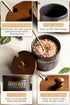 15 Oz LYEOBOH Black Sugar Bowl with Lid and Spoon, Farmhouse Sugar Container Holder for Coffee Bar Accessories, Food