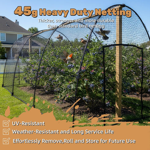 ORIVOGAS 19.5 19.5 0.8Mesh Heavy Duty Bird Netting for Chicken Coop, x ft HDPE Chicken Netting for Hawks