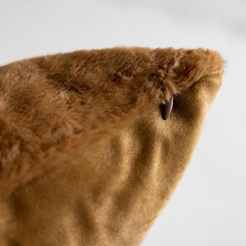 26x26 Set 2 26 26 inch, Demetex Brown Pillow Covers of Large Faux Fur Euro Pillow Shams Decorative Modern Accent Throw