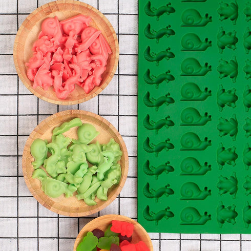 Mini Animal Silicone Mold - 70 Cavities Chocolate Candy Molds for Making Gummy/Cake Decor/Fondant/Biscuits for Kids