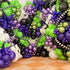 52 12 Inch Purple and Green Balloons, PCS Metallic Chrome Purple Light Green Black Latex Balloons with Black Green