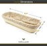 15.5 5.5 3.5 Banneton Bread Proofing Basket Handwoven Rattan Banneton for Artisan Sourdough, Includes Linen Liner