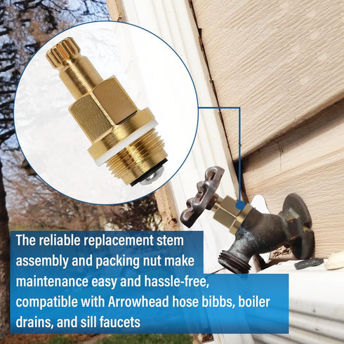 PK1100 Replacement for Arrowhead Brass Assembly and One-Piece Bonnet for Hose Bibs