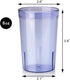 New Star Foodservice Restaurant-Grade Beverage Tumblers, Blue, Set of 12, 8 oz