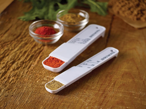 KitchenArt Adjust-A-Teaspoon and Adjust-A-Tablespoon Set, 2-Piece, White