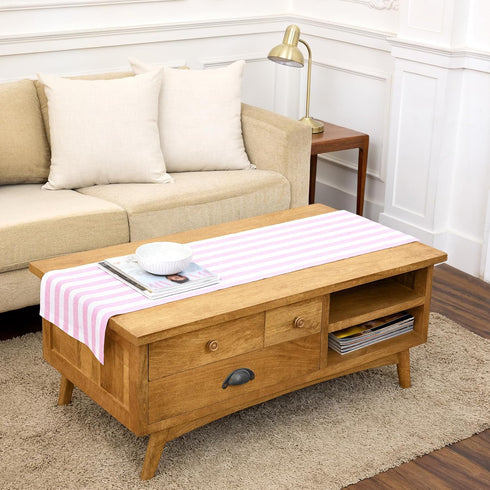 Solino Home Linen Striped Table Runner 48 Inches - Sorrento Stripe, 100%